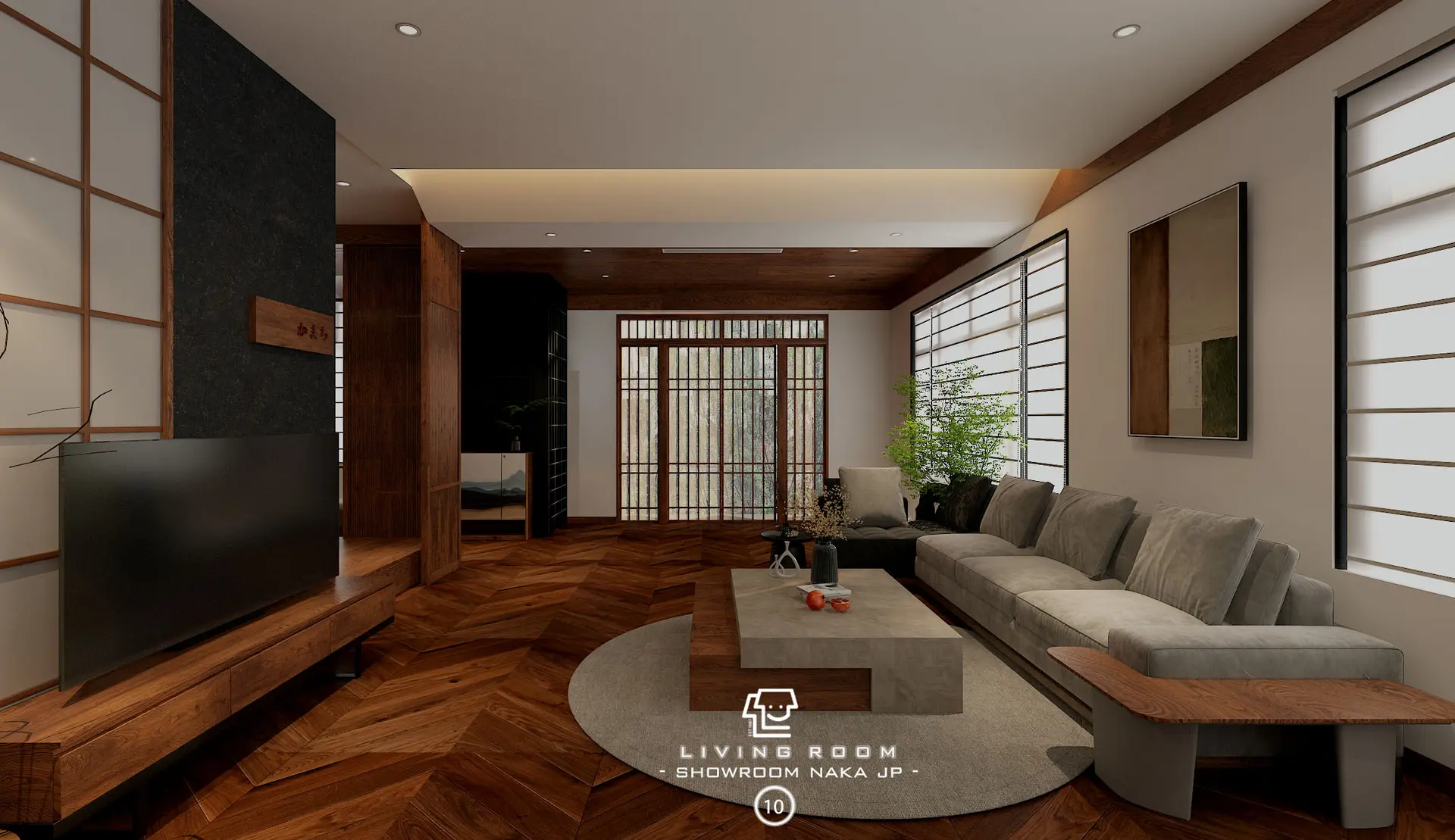Ảnh đại diện Japandi Deep — moodboard tham khảo